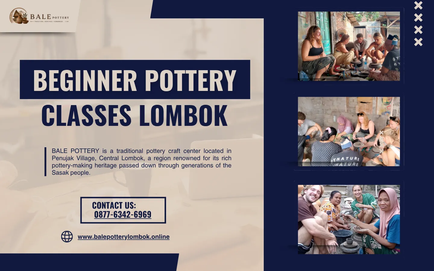 Beginner Pottery Classes Lombok with Traditional Charm