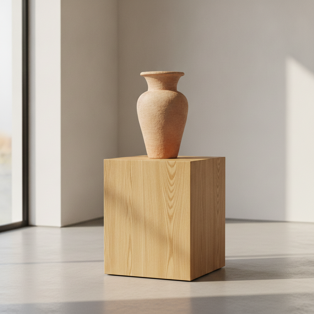 Handcrafted Minimalist Terracotta Vase – Natural Clay Decorative Accent